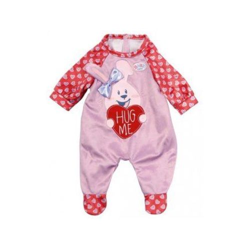 Habit Poupée 39 - 46 Cm : Pyjama Lapin Rose Avec Coeur Baby Born - Vêtement Accessoire Poupée Et Poupon - Zapf