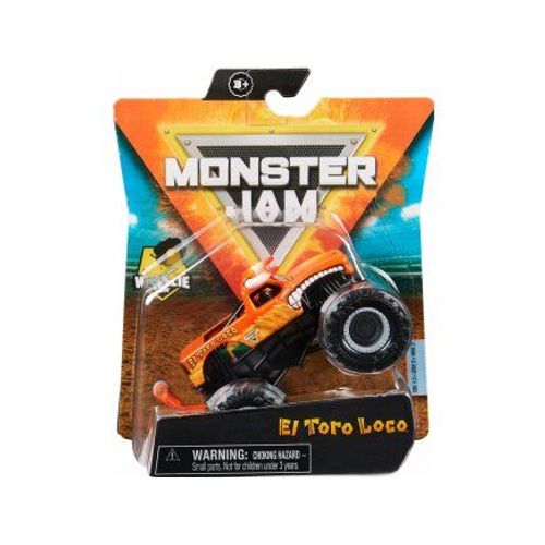 Coffret Monster Jam El Toro Loco - Voiture Orange Et Jaune - Véhicule Miniature Métal - Nouveauté - Collector