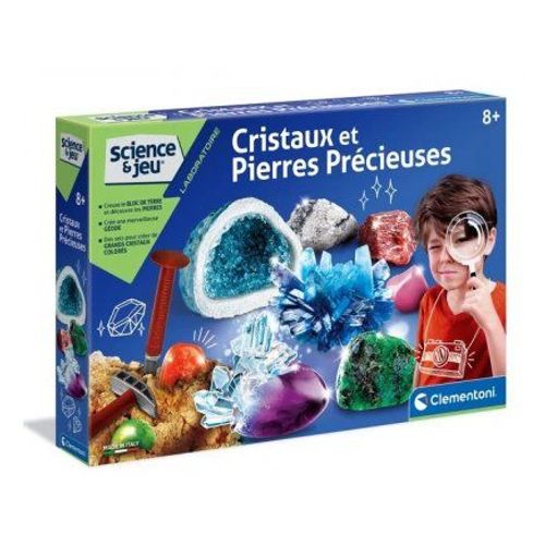 Coffret Science Cristaux Et Pierres Precieuses - Geologie, Mineralogie - Laboratoire, Experiences - Jeu Scientifique + Carte Tigre