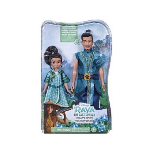 Coffret Jeune Raya + Chef Benja - Set Collector Raya Et Le Dernier Dragon : 2 Poupees Mannequin + 1 Carte Offerte - Disney Princess