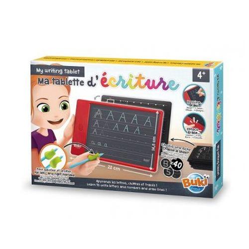 Tablette D'ecriture Lcd 40 Fiches Activites Traces : Graphismes, Lettres, Nombres - Jeu Educatif Ecole 4 Ans - Bonus Carte Tigre