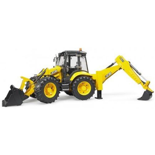 Chargeuse Pelleteuse Jcb 5cx Eco 41 Cm, Jaune - Multiples Fonctions - Tractopelle - Bruder Chantier - Engin Travaux Btp Et Carte