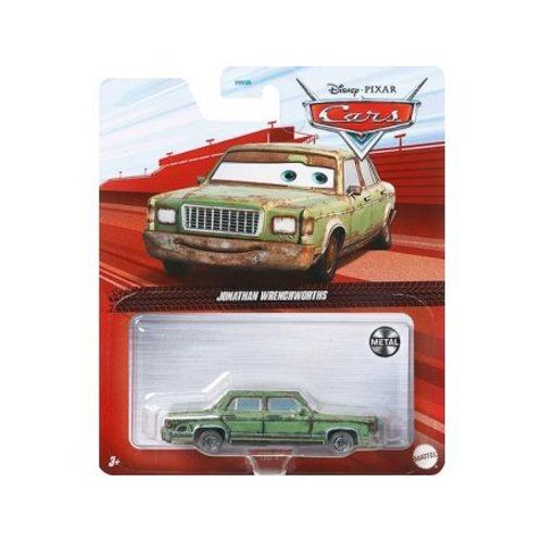 Coffret Voiture Cars Disney : Jonathan Wrenchworths - Set Véhicule Miniature Verte Et 1 Carte Offerte