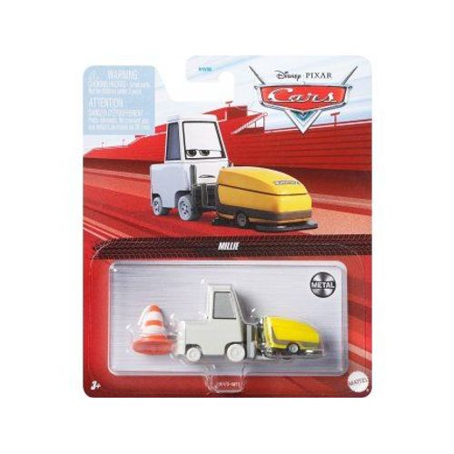 Coffret Voiture Cars Disney : Millie - Set Véhicule Miniature Blanc Et Jaune Et 1 Carte Offerte