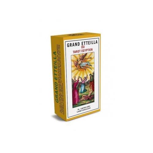 Grand Etteilla - Tarot Egyptien 78 Cartes Avec Livret Explicatif Francais - Tarot Divinatoire - Voyance, Cartomancie - Jeu Grimaud