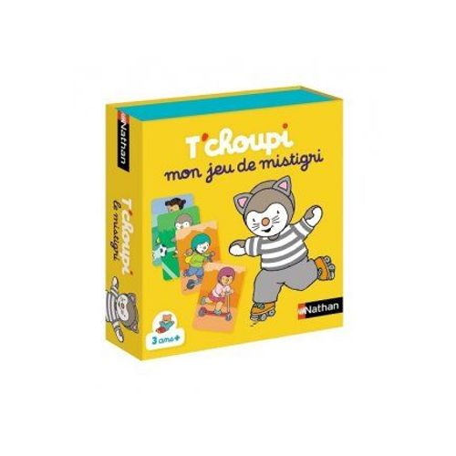 Mon Premier Jeu De Mistigri T'choupi 25 Grandes Cartes - Jeu De Paires Tchoupi Et Lalou - Des 3 Ans - Set Jouet Educatif Et Carte Tigre