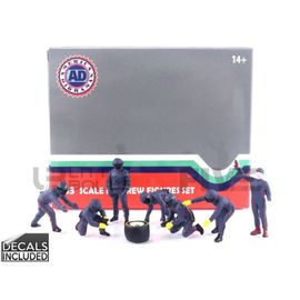 American Diorama 1/43 - 38390 - Figurines F1 Pit Crew Figures Set 3 Team Blue Purple-American Diorama
