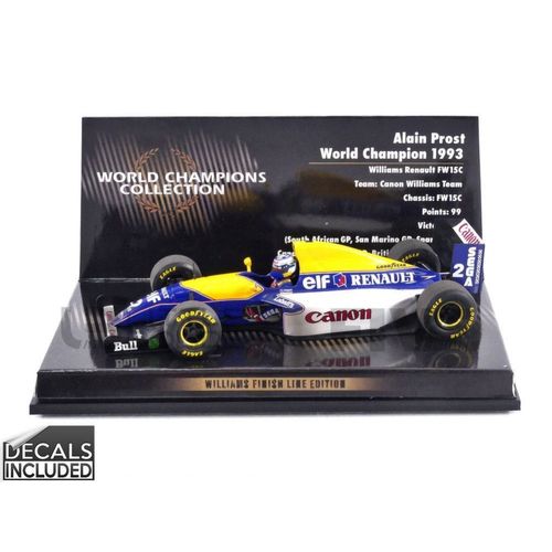 Minichamps 1/43 - 436936602 - Williams Renault Fw15 Dirty Version - World Champion 1993 (A. Prost)-Minichamps
