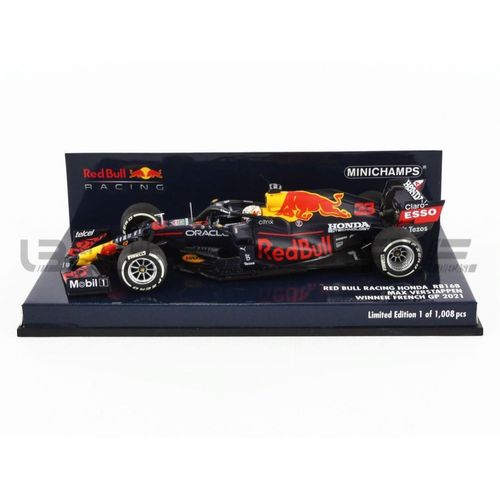 Minichamps 1/43 - 410210833 - Red Bull Rb16b Honda - Winner Gp France 2021 (M. Verstappen)-Minichamps