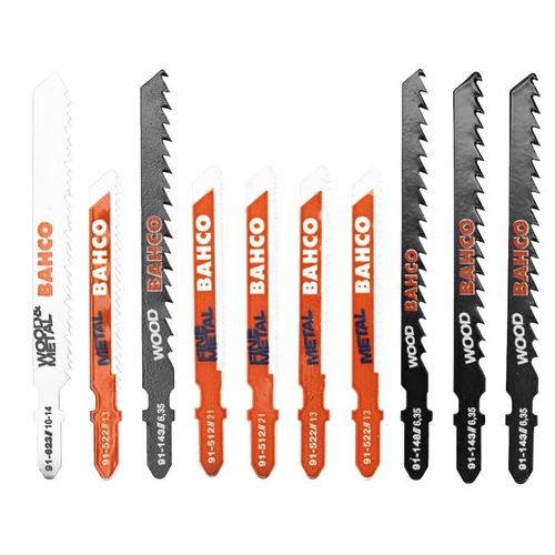 Jeu de lames de scie sauteuse bois et métal (10 pcs) - BAHCO 91-MIXED-10P