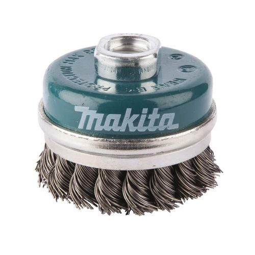 Brosse boisseau à fils acier torsadés pour meuleuse - MAKITA D-24153