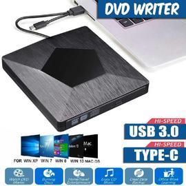Cocopa Lecteur DVD Externe, USB 3.0 Graveur CD DVD Externe Enregistreur  Portable