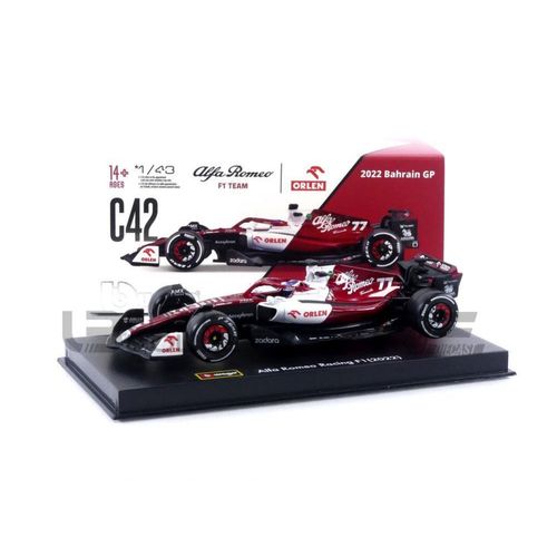 Bburago 1/43 - 38068b - Alfa-Romeo C42 - Season Car 2022 (V. Bottas)-Bburago