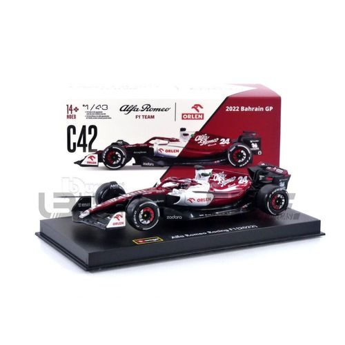 Bburago 1/43 - 38068z - Alfa-Romeo C42 - Season Car 2022 (G. Zhou)-Bburago
