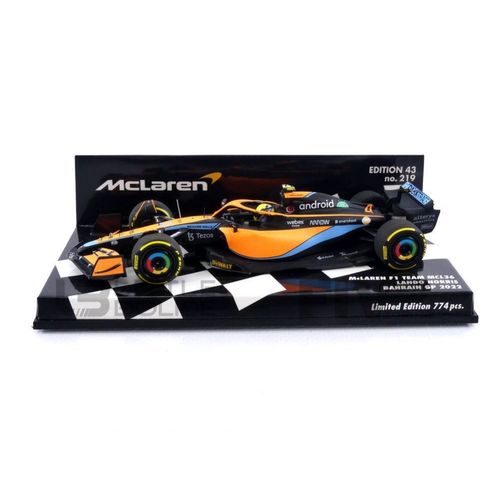 Minichamps 1/43 - 537224304 - Mclaren Mcl36 - Bahrein Gp 2022 (L. Norris)-Minichamps