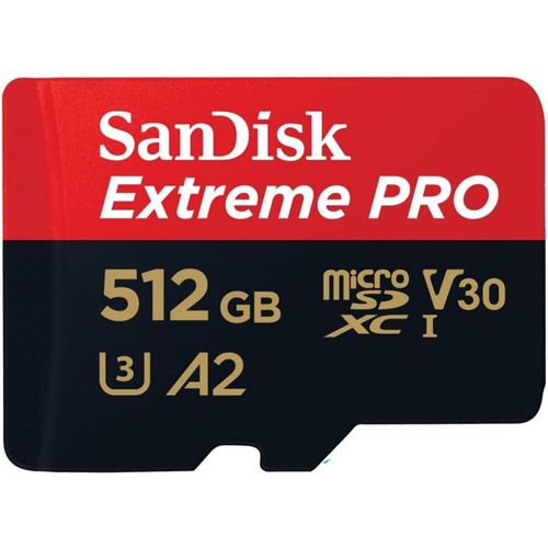 SanDisk 512 Go Extreme Pro Carte microSDXC + Adaptateur SD Classe 10, U3, V30