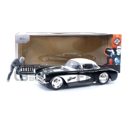 Jada Toys 1/24 - 32195bk - Chevrolet Corvette - With Wolfman Figure - 1957-Jada Toys