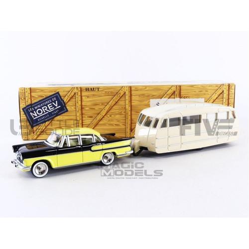 Norev 1/43 Cl5711 Simca Vedette Chambord Et Caravanne Henon 1958 Diecast Modelcar-Norev