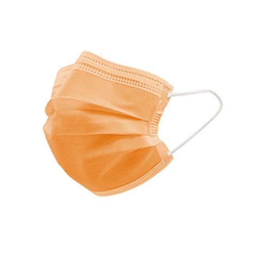 50pcs Masques Faciaux Jetables Respirant La Bouche Couvrant Les Masques Protecteurs-Orange