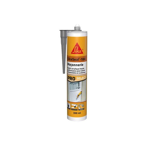 Mastic acrylique SIKA SikaSeal-184 Maçonnerie - Gris béton - 300ml