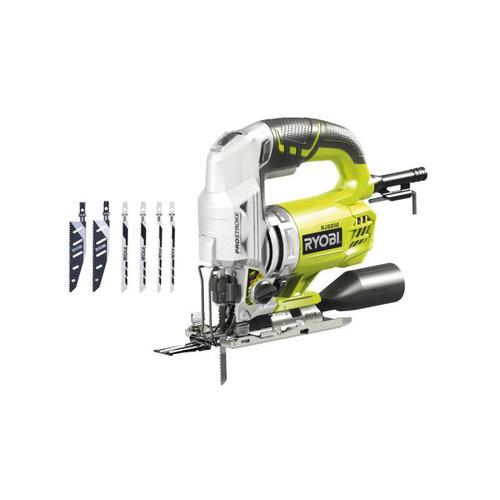 Pack RYOBI Scie sauteuse pendulaire RJS850KA5 - 600W - 85mm - bois - lot de 5 lames - lame baïonnette bois - 10 TPI - RAK01JSFC