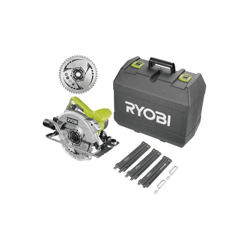 Pack RYOBI Scie circulaire RCS1600-K2B - 1600W - 66mm - 1 lame 48 dents - 1 lame 24 dents - guide de coupe - RAK03SR