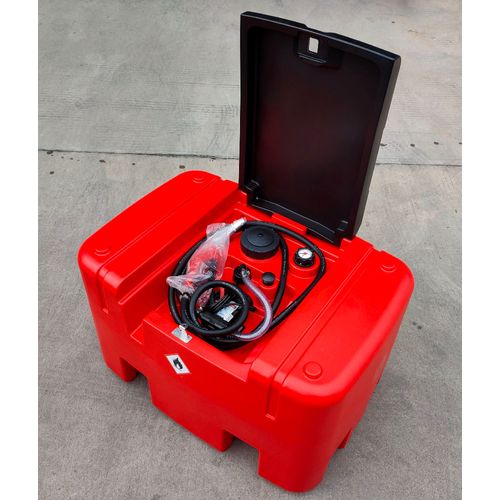 Cuve caddy ravitailleur PE mobile diesel-gasoil 400L avec pompe 12V et pistolet automatique MW Tools TDC40012