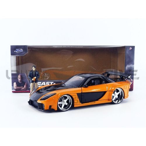 Jada Toys 1/24 - 33174or - Mazda Rx-7 + Han's Figure - 1997-Jada Toys