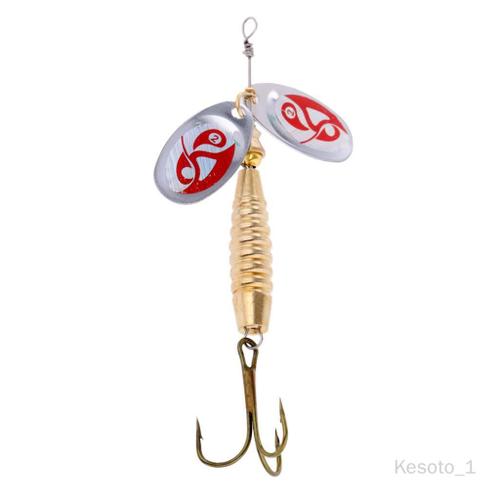 Pêche Truite Saumon Bar Cuillère Baits Crankbait Avec Hameçons 10cm