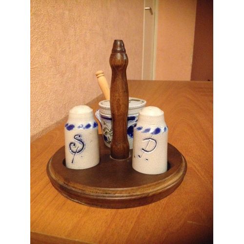 Service Sel/Poivre/Moutarde + Petits Verres
