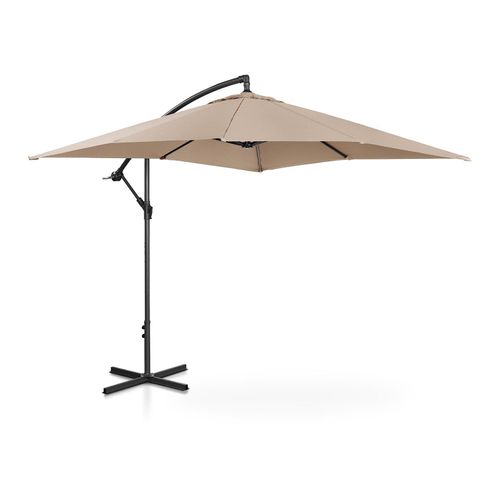Parasol Déporté Rectangulaire 250 X 250 Cm Inclinable Crème Helloshop26 14_0007585