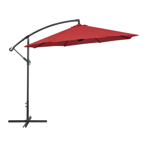 Parasol Déporté Rond Diamètre 300 Cm Inclinable Bordeaux Helloshop26 14_0007599