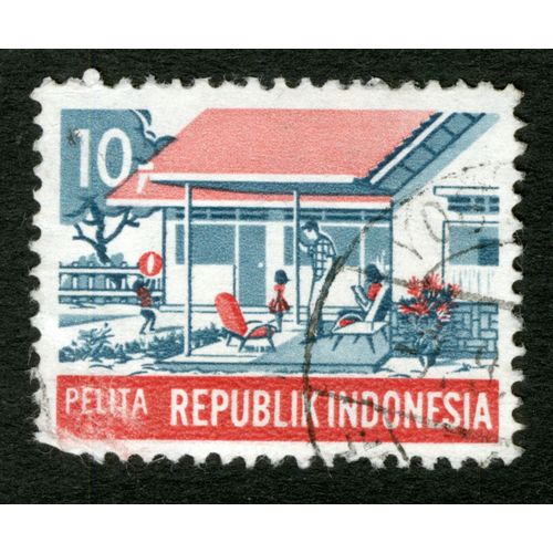 Timbre Oblitéré Repoblika Indonesia, Pelita, 10