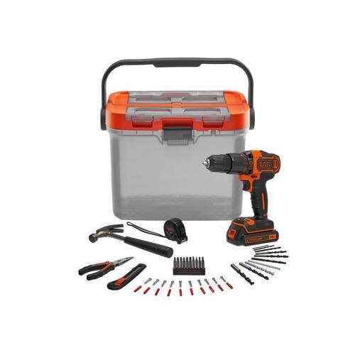 GENERIQUE - S.Of. Kit De Bricolage Avec Perceuse À Perceuse 18v Et Accessoires Bcksb05-Qw Black+Decker