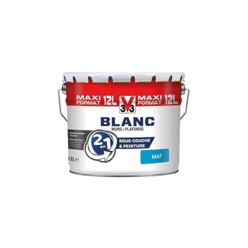 GENERIQUE - Peinture mur et plafond 2 en 1 mate 12 litres - V33