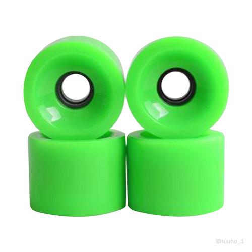 Roues De Skateboard, 7 Cm D'épaisseur Pu Long Board Wheel Roues Haute Résistance Skateboard Maintenance Roller Boîtier Extérieur Dureté 78a Vert Herbe