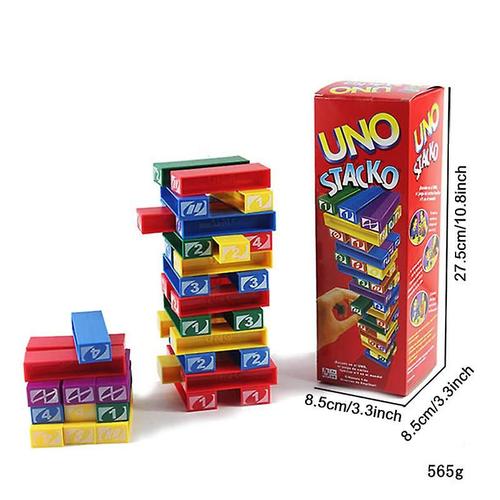 Uno Jenga Jeu Classique Stacko Blocs De Jeu Tumbling Tower Jeux De Société Empilables Pour Enfants Adultes-Jenga