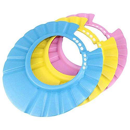 Lot De 3 Bébé Shampooing Douche Bain Protection Bain Bonnet Doux Visière Réglable Chapeau