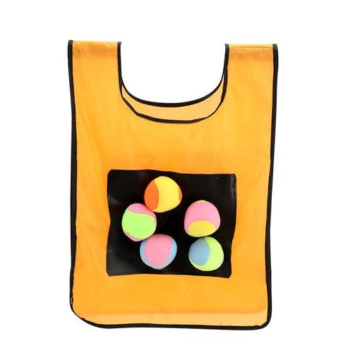Gilet En Jersey Collant Pour Enfants Maternelle Balle Collante Entraînement Sensoriel Lancer Des Vêtements Collants 39 * 53cm-Orange