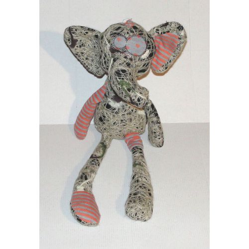 Doudou Elephant Tissus Laine Hobo Bric A Brac Histoire D'ours