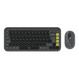 Logitech POP Icon Combo - Ensemble clavier et souris - sans fil - Bluetooth LE - QWERTY - International US - graphite, vert