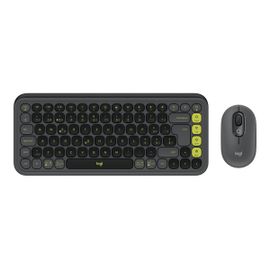 Logitech POP Icon Combo - Ensemble clavier et souris - sans fil - Bluetooth LE - QWERTZ - Suisse - graphite, vert