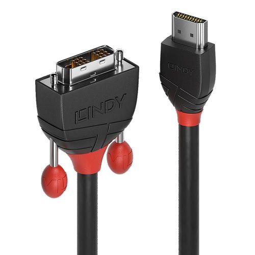 LINDY Câble HDMI vers DVI-D, Black Line, 0.5m