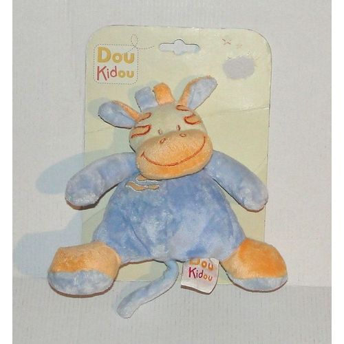 Doudou Vache Dou Kidou Bleu Orange Doukidou