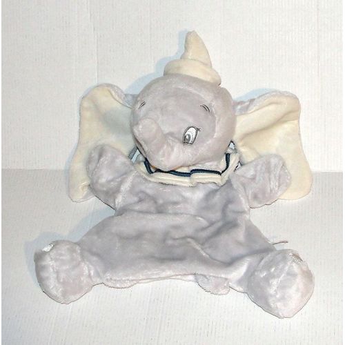 Doudou Dumbo Marionnette Elephant Gris Disney