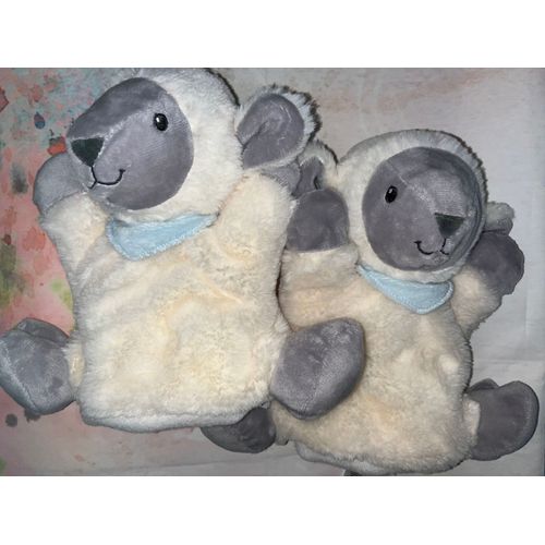 Doudou Mouton Tex Baby Marionnette Lot De Deux Doudous Jouets Bebe
