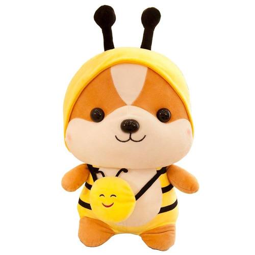 Poupées En Peluche Écureuil Mignon Écureuil Peluche Dinosaure/Abeille/Licorne/Wapiti Jouet Pour Enfant (Jaune, 25cm)