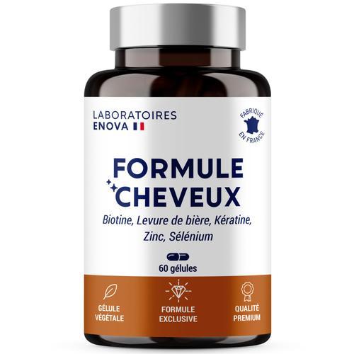 Formule Cheveux | Biotine, Kératine, Zinc, Selenium, Levure De Bière | Résistance Pousse Brillance | Produit Conçu Avec Les Clients | Complement Alimentaire Cheveux 30 Jours | Fabriqué En France 