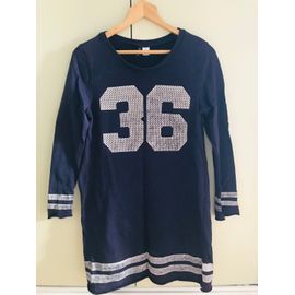Robe Molletonnée Bleu Marine Style Maillot De Sport Taille 36-38