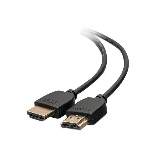 C2G Câble HDMI 4K de 6 pieds - Câble ultra flexible avec connecteurs à profil bas - Câble HDMI - HDMI mâle pour HDMI mâle - 1.83 m - double blindage - noir